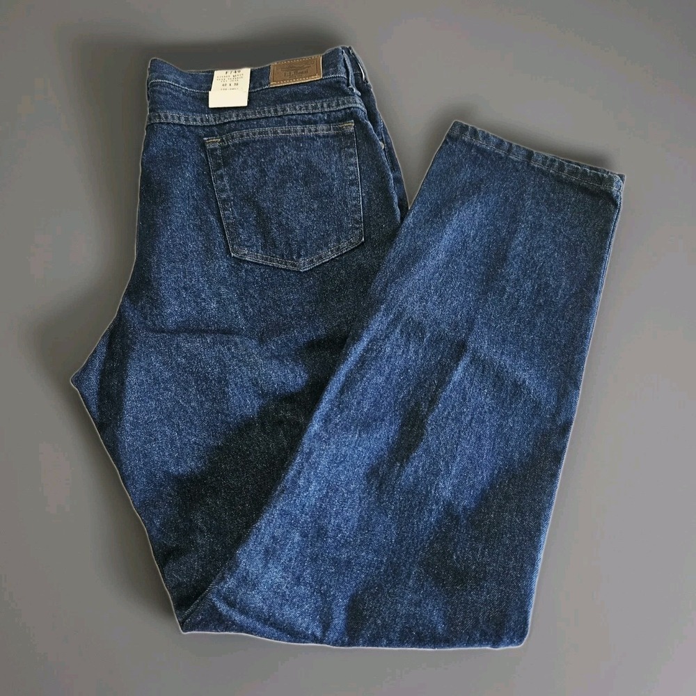 NWT LL Bean Classic Fit Men's Sz 40x36 Jeans Made In The USA Cotton Rinsed Denim
